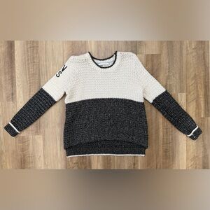 Victoria's Secret Black and Cream Sweater